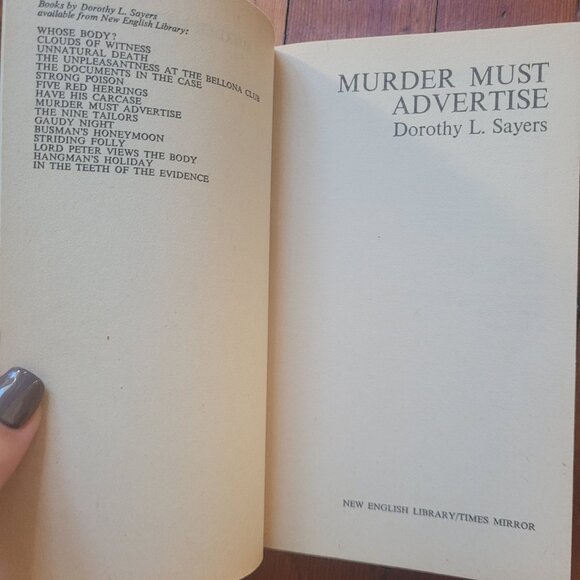 Vintage 1981 Mystery Dorothy Sayers - Murder Must Advertise - Picture 5 of 7
